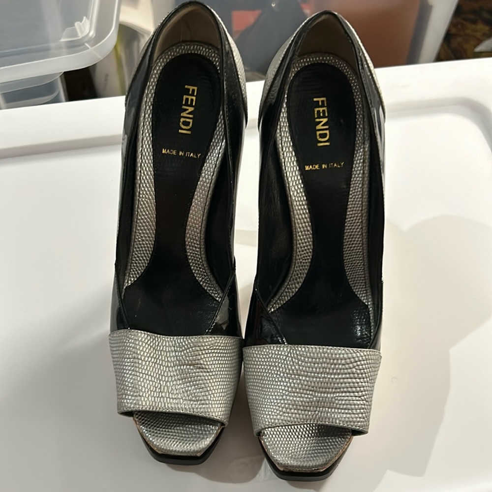 FENDI open toes high hills no box or duffle bag